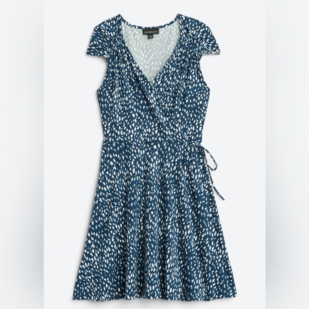 Fortune + Ivy Kayla knit wrap dress